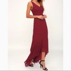 Lulus Burgundy dress, never worn